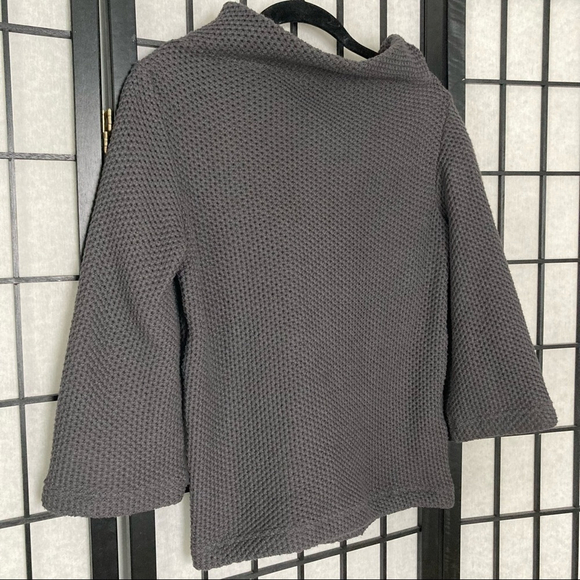 PIKO Green Earth Fashion Gray Waffle Knit Sweater Coat | Size Small | Toggle But - Picture 10 of 12